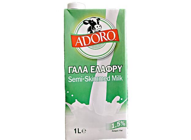 ADORO semi-skimmed milk