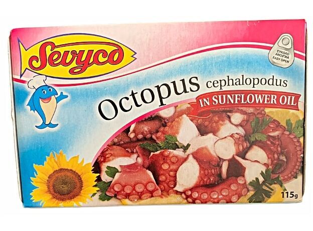 Octopus in sunflower oil 115g