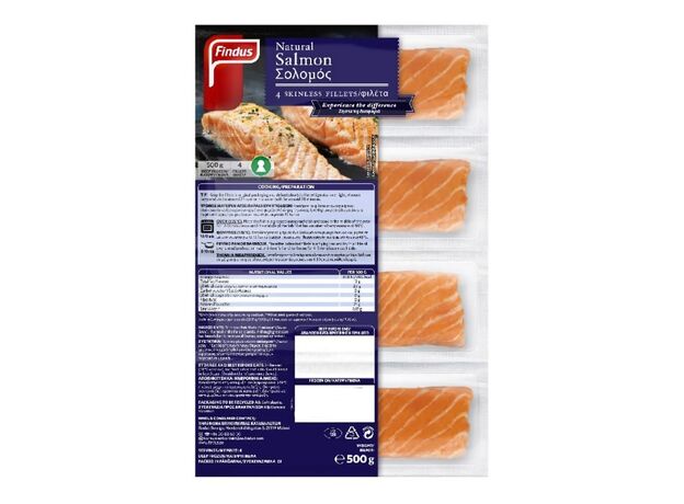 Findus Salmon 4 Skinless Fillets 500 g