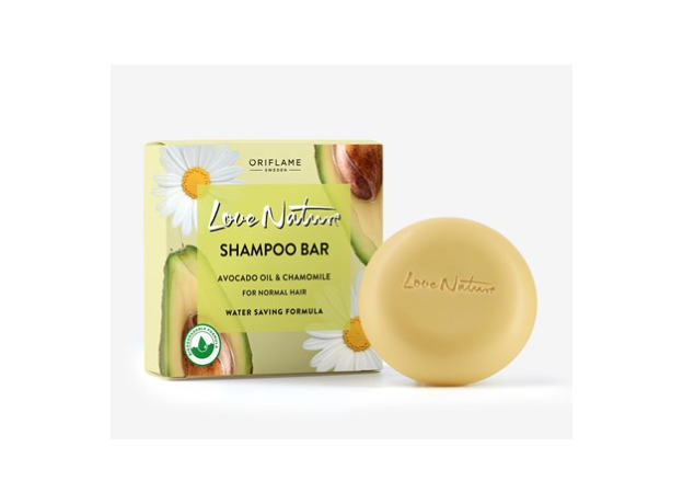 Shampoo for normal hair with avocado and chamomile Love Nature--